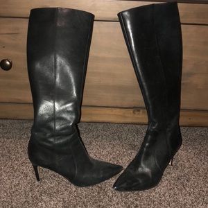 Via Spiga Black Leather Boots